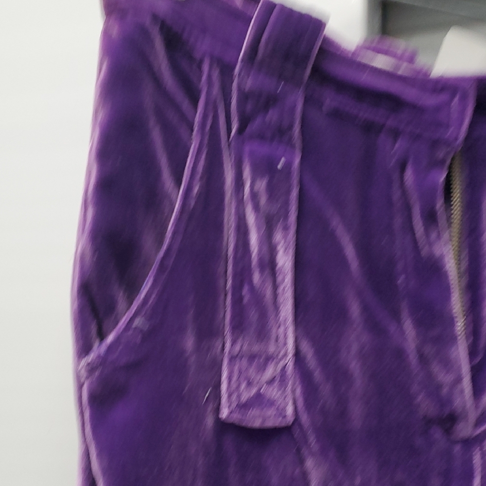 Maryam Nassir Zadeh Rich Purple Velvet Trousers - Picture 3 of 5